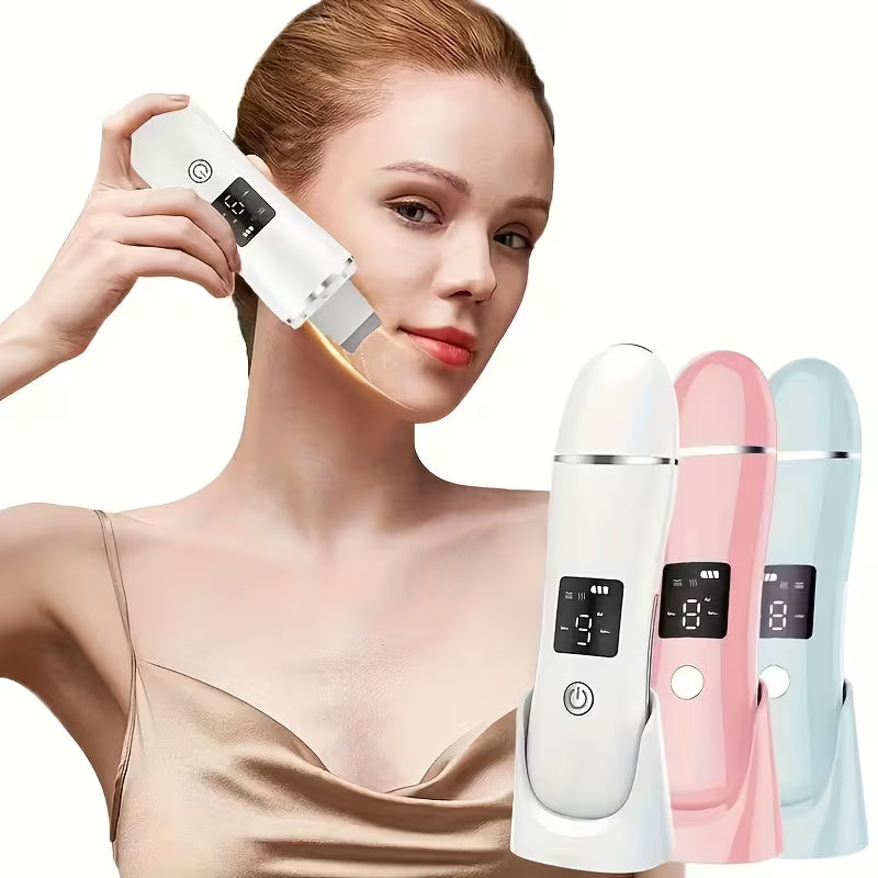 USB Rechargeable Portable Electric Facial Cleansing Brush - High Quality, Digital Display, Essential Tool for Deep Pore Cleansing, Makeup Removal, and Skincare - Suitable for All Skin Types, for At-Home Facial Care, Travel-Friendly Design