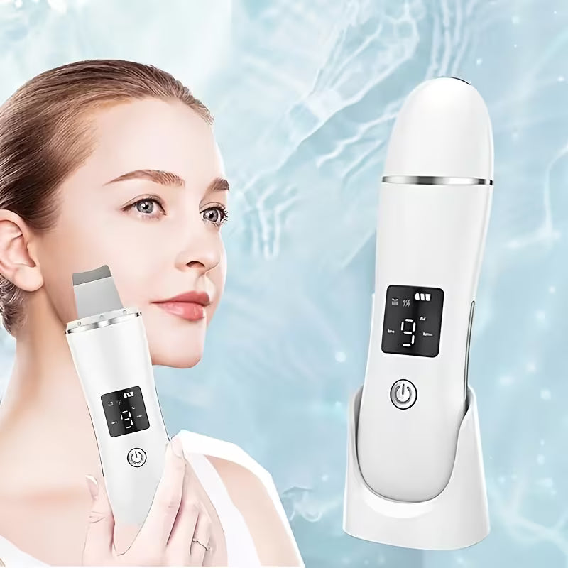 USB Rechargeable Portable Electric Facial Cleansing Brush - High Quality, Digital Display, Essential Tool for Deep Pore Cleansing, Makeup Removal, and Skincare - Suitable for All Skin Types, for At-Home Facial Care, Travel-Friendly Design