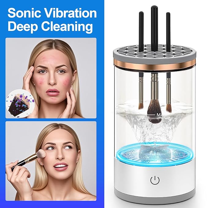 Electric Makeup Brush Cleaner - An effective cleaner for all brush types, maintains brush cleanliness and skin health