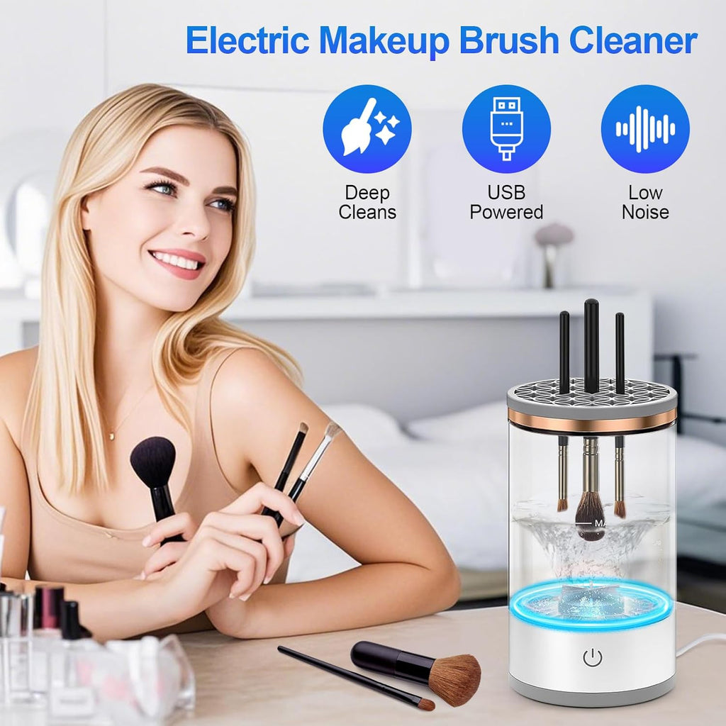 Electric Makeup Brush Cleaner - An effective cleaner for all brush types, maintains brush cleanliness and skin health
