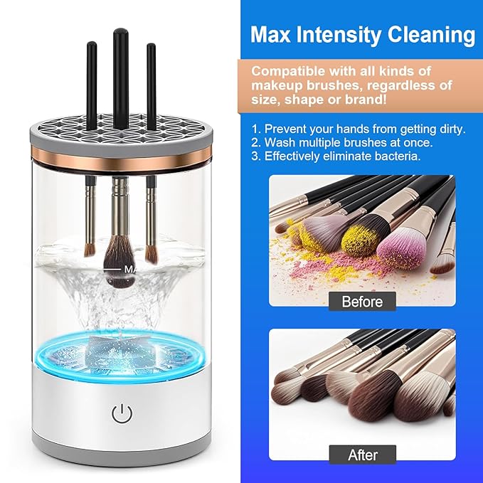 Electric Makeup Brush Cleaner - An effective cleaner for all brush types, maintains brush cleanliness and skin health