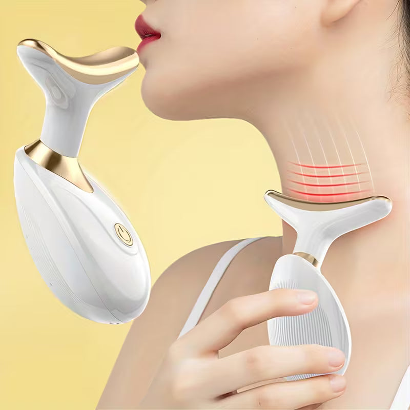 Home Electric Facial Beauty Device, Compact and Portable Vibrating Massager, Powered by AAA Batteries (Batteries Not Included), Can Be Used with Skincare Products