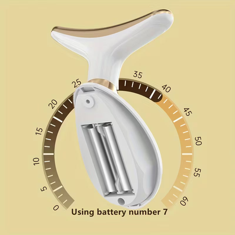 Home Electric Facial Beauty Device, Compact and Portable Vibrating Massager, Powered by AAA Batteries (Batteries Not Included), Can Be Used with Skincare Products