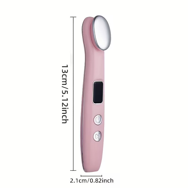 Portable massager for face, neck, and eyes with multiple functions including heating and vibration - USB rechargeable, eye heating stick and eye massager - gentle warmth and vibration for smoother skin