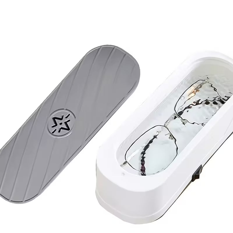 High-frequency glasses and jewelry cleaning device, multi-functional wireless cleaning device, easy to use, suitable for watches, bracelets, jewelry, dentures and makeup brushes - made of durable plastic